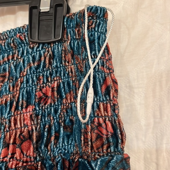 Free People Blue and Red Velvet Pants - Picture 5 of 7